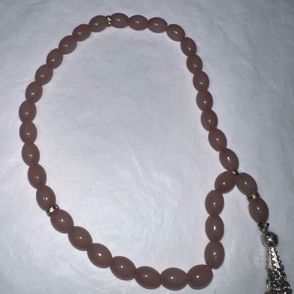 Salah Pink Stone Prayer Beads 33 Mesbaha - Picture 7 of 7